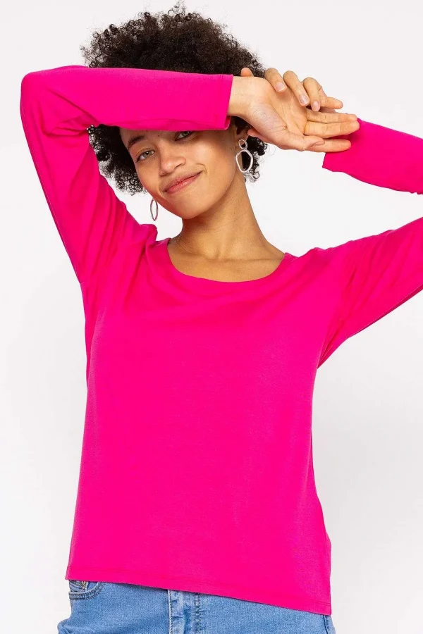 Kelly & Grace Weekend Scoop Neck Tee In Pink*Women Tops & Blouses