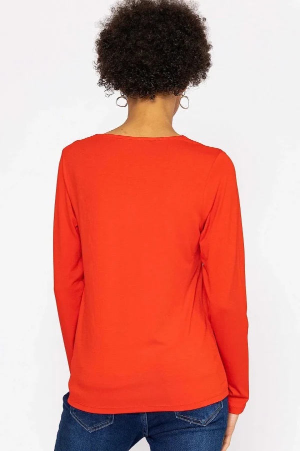 Kelly & Grace Weekend Scoop Neck Tee In Red*Women Tops & Blouses