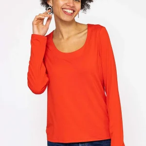 Kelly & Grace Weekend Scoop Neck Tee In Red*Women Tops & Blouses