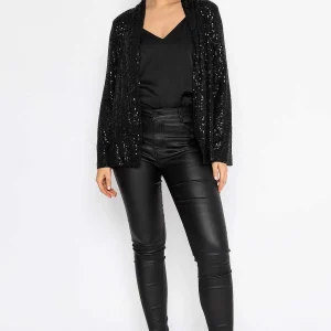 Rowen Avenue Sequin Chuck On Jacket In Black*Women Blazers