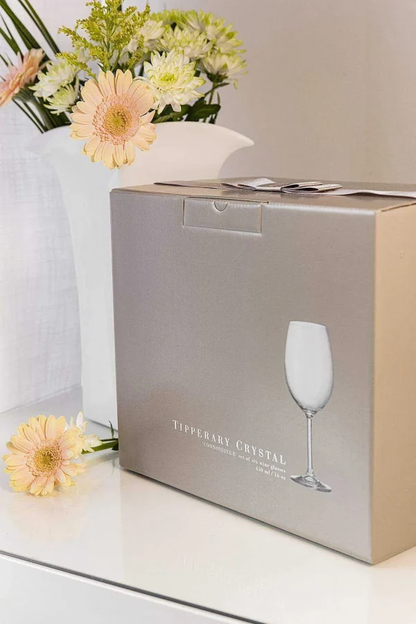 Tipperary Crystal Gift Set Of 6 Connoisseur White Wine Glasses* Homeware