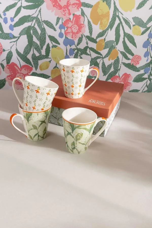 Carraig Donn HOME Set Of 4 Country Chic Mugs* Homeware