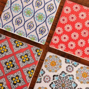 Eclectic Set Of 4 Coasters* Homeware