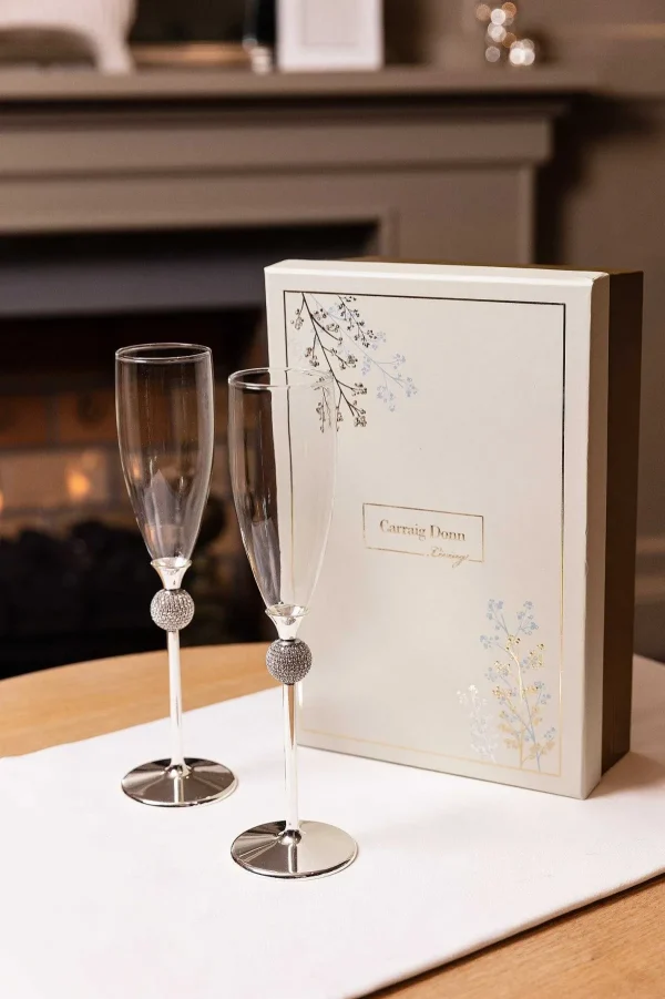 Carraig Donn Living Set Of 2 Wedding Toasting Flutes* Homeware