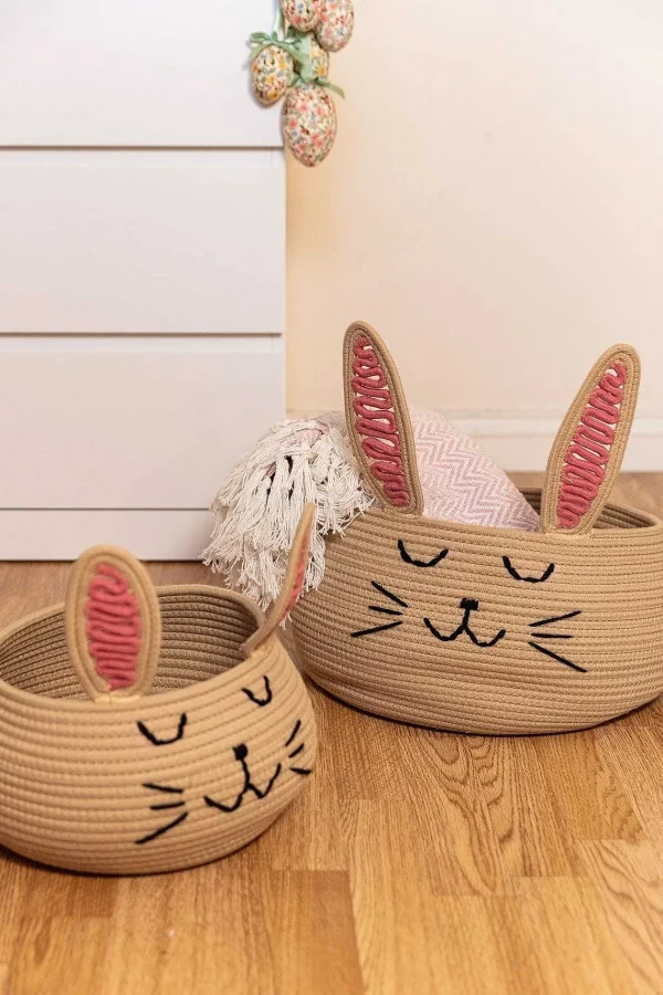 Carraig Donn HOME Set Of 2 Woven Bunny Baskets* Homeware