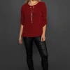 Pala D'oro Shimmer Top In Red*Women Tops & Blouses