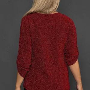 Pala D'oro Shimmer Top In Red*Women Tops & Blouses