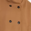 Pala D'oro Short Funnel Neck Jacket In Camel*Women Coats & Jackets