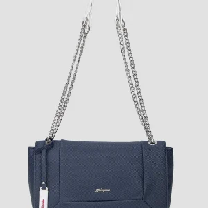 Hampton Shoulder Bag With Chain Strap In Navy* Accessories