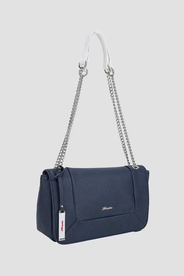 Hampton Shoulder Bag With Chain Strap In Navy* Accessories