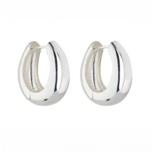 Knight & Day Silver Chunky Hoop Earrings*Women As Seen On Social