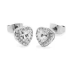 Tipperary Crystal Jewellery Silver Diamante Heart Earrings* Earrings