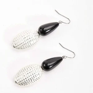 Soul Jewellery Silver Earrings With Black Stone* Earrings