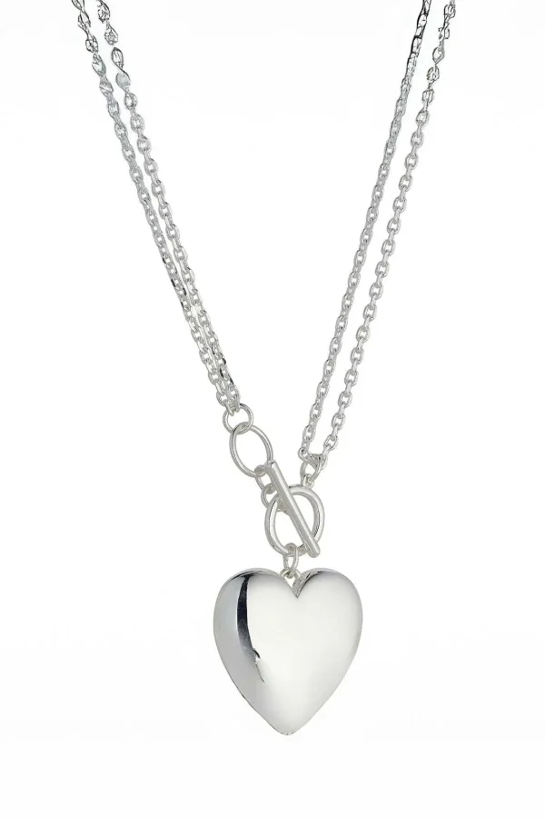 Knight & Day Silver Heart Necklace* Necklaces