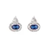 Tipperary Crystal Jewellery Silver Oval Sapphire Earrings* Boxed Gifts