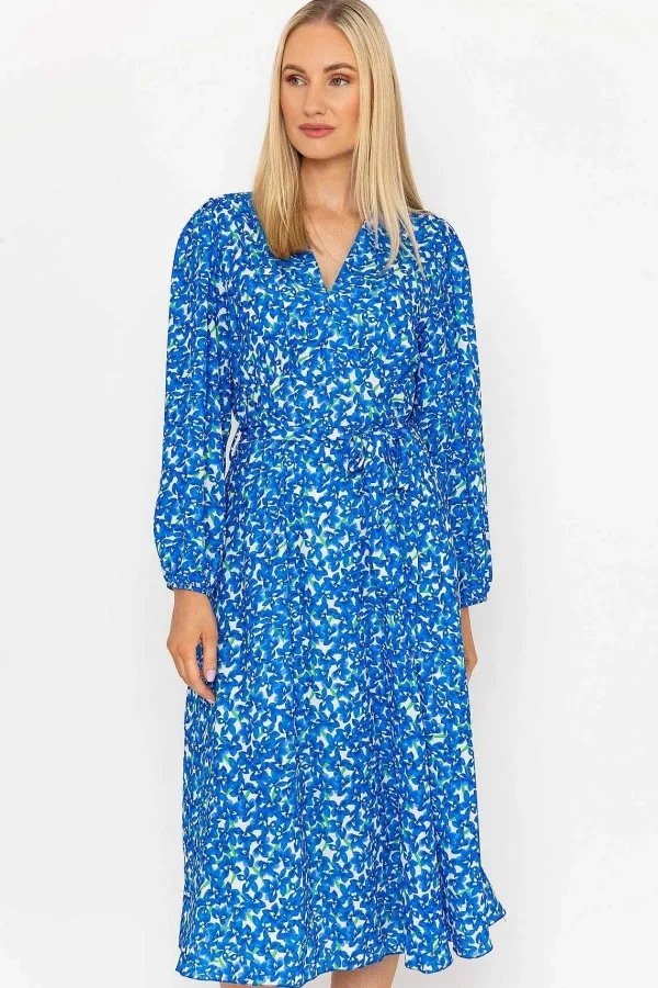 Pala D'oro Sinead Midi Dress In Blue Print*Women Dresses & Jumpsuits
