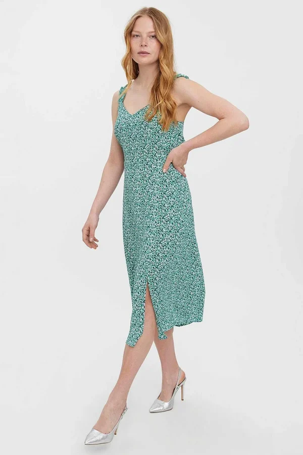 Vero Moda Sleeveless Dress In Green Print*Women Dresses & Jumpsuits