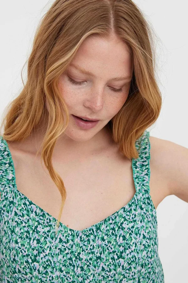 Vero Moda Sleeveless Dress In Green Print*Women Dresses & Jumpsuits