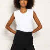 Pala D'oro Sport Sleeveless T-Shirt In White*Women Tops & Blouses