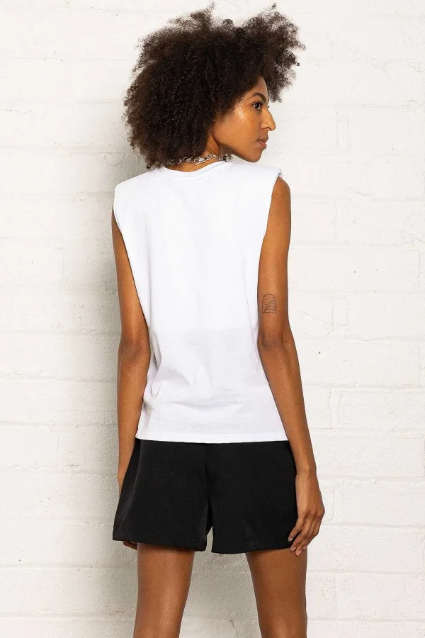 Pala D'oro Sport Sleeveless T-Shirt In White*Women Tops & Blouses