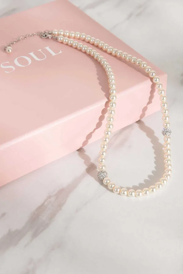 Soul Jewellery Sliver Tone Pearl Necklace* Boxed Gifts