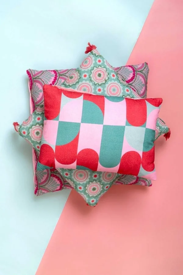 Carraig Donn Dwell Sloane Pink Printed Cushion* Homeware