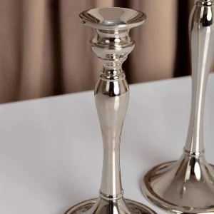 Carraig Donn Living Small Silver Dinner Candle Holder* Homeware