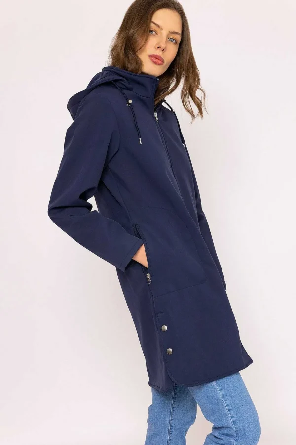 Kelly & Grace Weekend Soft Shell Jacket In Navy*Women Coats & Jackets