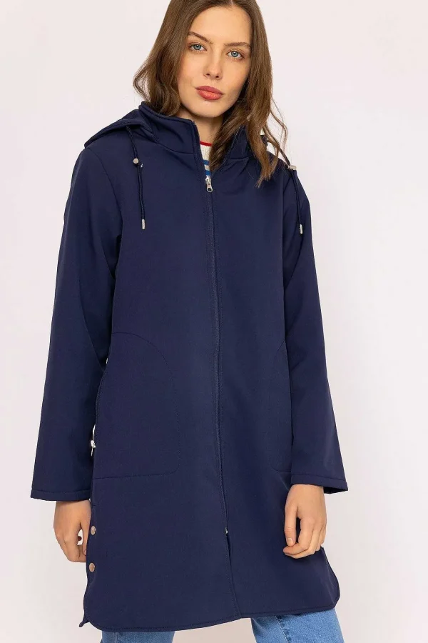 Kelly & Grace Weekend Soft Shell Jacket In Navy*Women Coats & Jackets