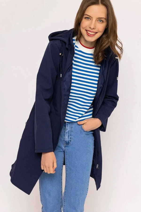 Kelly & Grace Weekend Soft Shell Jacket In Navy*Women Coats & Jackets