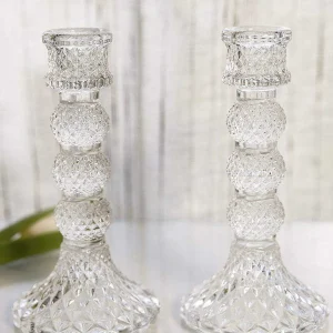 Newgrange Living Sophie Glass Candlestick Pair* Homeware