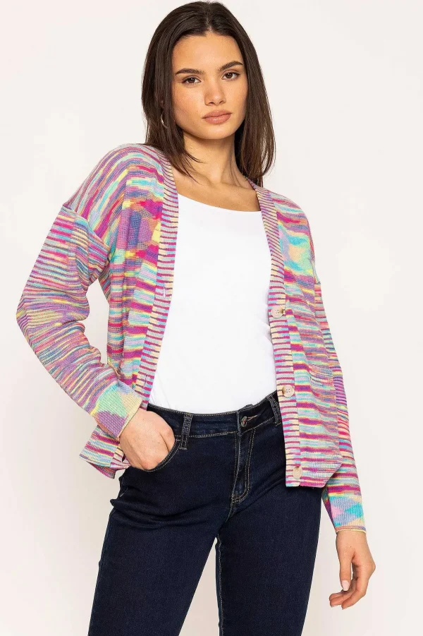Kelly & Grace Weekend Space Dye Cardigan In Multi*Women Jumpers & Cardigans