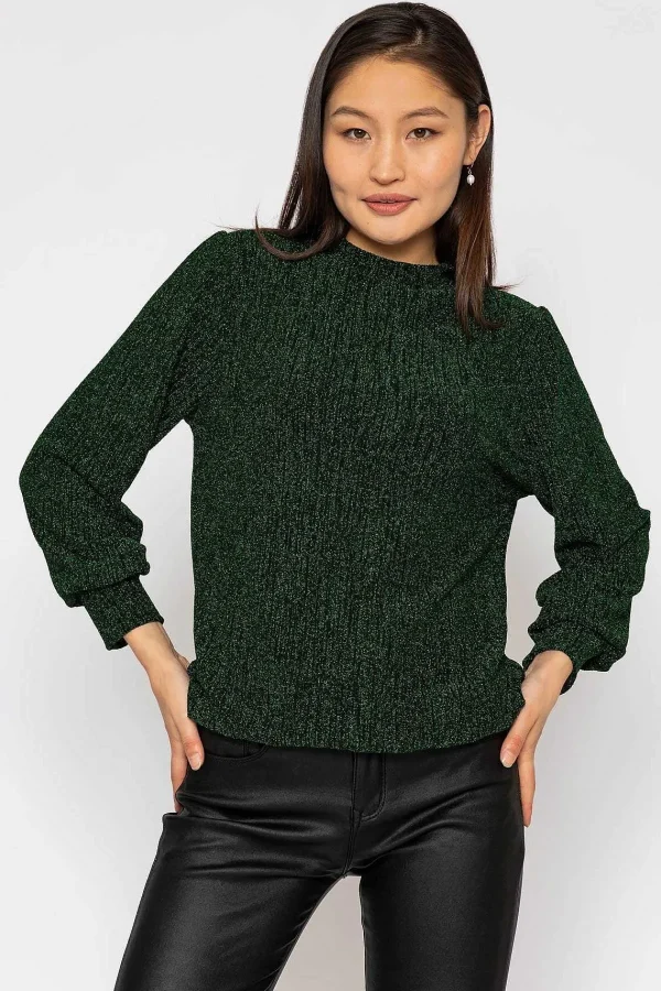 Pala D'oro Sparkle Top In Green*Women Tops & Blouses