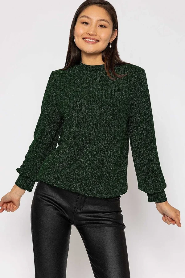 Pala D'oro Sparkle Top In Green*Women Tops & Blouses