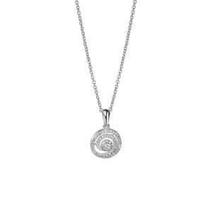 Newbridge Silverware Jewellery Spiral Pendant With Clear Stones* Boxed Gifts