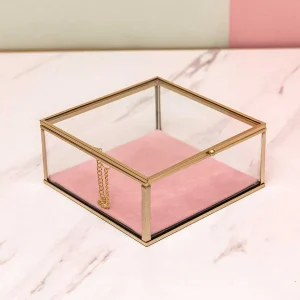 Carraig Donn Dwell Square Glass Lidded Jewellery Box* Homeware