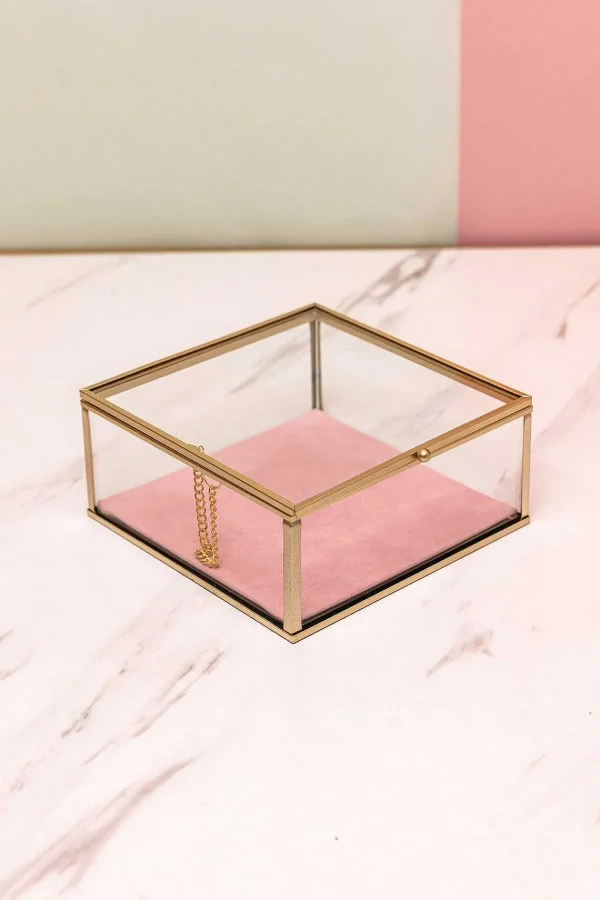 Carraig Donn Dwell Square Glass Lidded Jewellery Box* Homeware