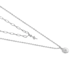 Newbridge Silverware Jewellery Star Double Chain Pendant* Boxed Gifts