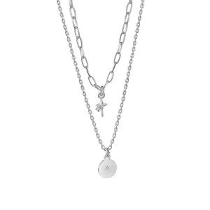 Newbridge Silverware Jewellery Star Double Chain Pendant* Boxed Gifts