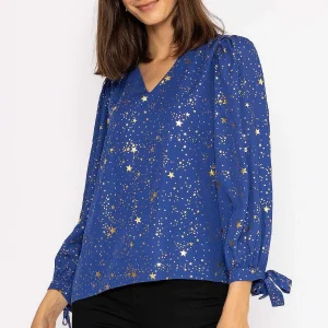 Rowen Avenue Star Print Blouse In Blue*Women Tops & Blouses