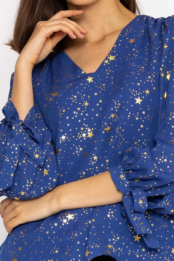 Rowen Avenue Star Print Blouse In Blue*Women Tops & Blouses