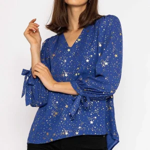 Rowen Avenue Star Print Blouse In Blue*Women Tops & Blouses