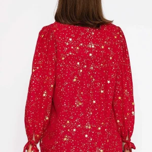 Rowen Avenue Star Print Blouse In Red*Women Tops & Blouses