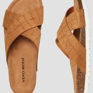 Vero Moda Stina Leather Sandals In Camel* Footwear