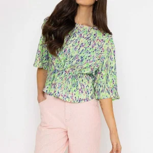 Cks Fashion Storm Blouse In Green Print*Women Tops & Blouses