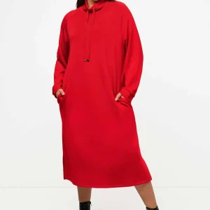 Ulla Popken Straight Fit Sweatshirt Dress In Red*Women Dresses & Jumpsuits