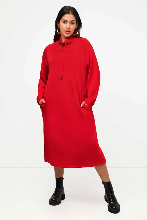 Ulla Popken Straight Fit Sweatshirt Dress In Red*Women Dresses & Jumpsuits