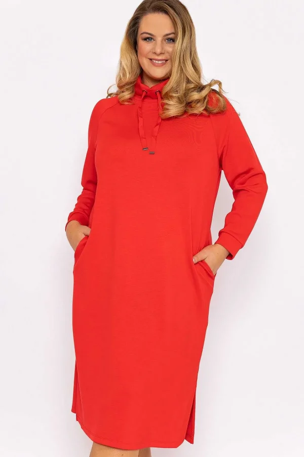 Ulla Popken Straight Fit Sweatshirt Dress In Red*Women Dresses & Jumpsuits