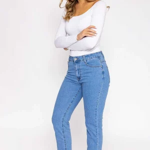 Denim Club Straight Leg Denim Jeans In Light Blue*Women Jeans & Trousers