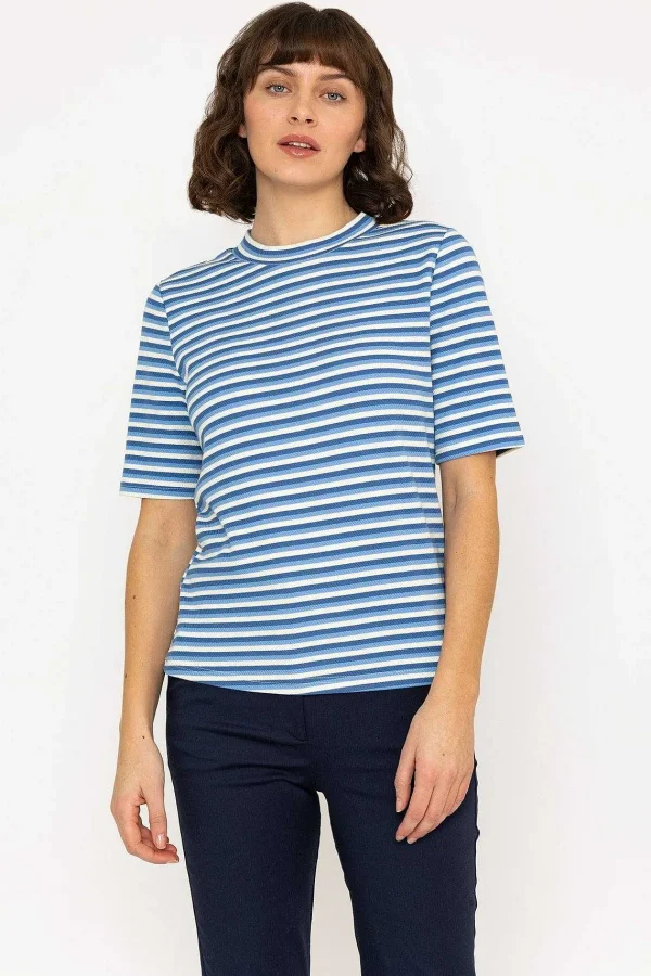 Kelly & Grace Weekend Stripe Jersey Top In Blue*Women Tops & Blouses